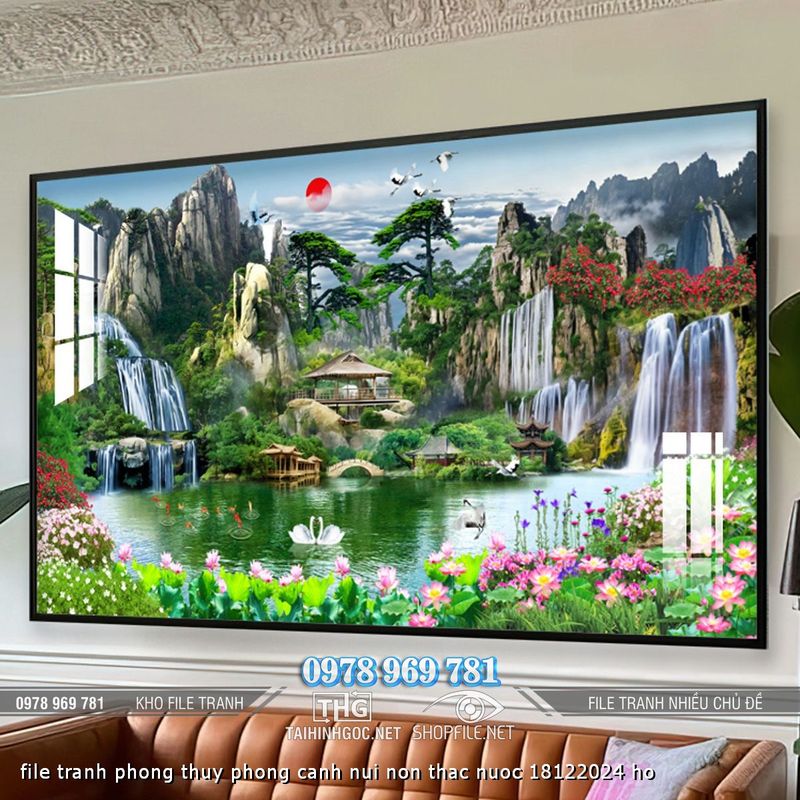 file tranh phong thuy phong canh nui non thac nuoc 18122024 ho
