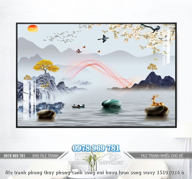 file tranh phong thuy phong canh song nui huou luon song wavy 15102024 h