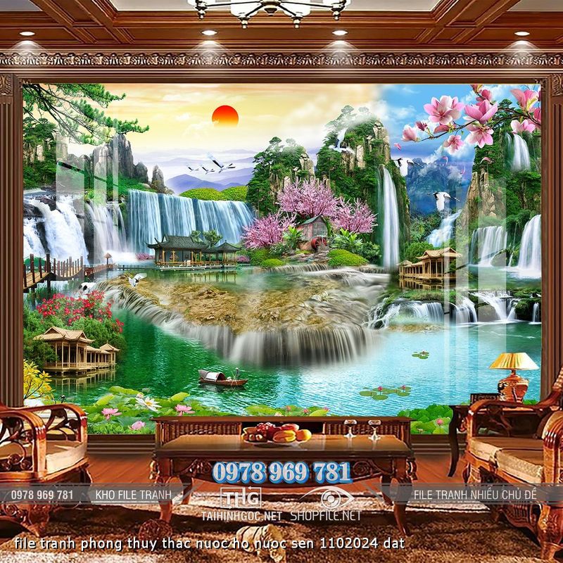 file tranh phong thuy thac nuoc ho nuoc sen 1102024 dat