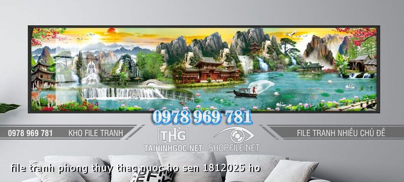 file tranh phong thuy thac nuoc ho sen 1812025 ho
