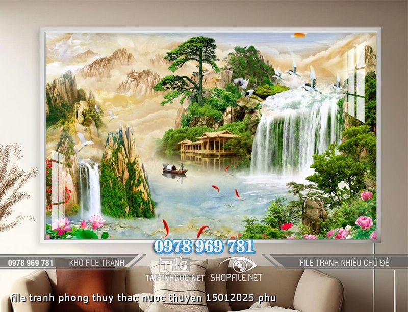 file tranh phong thuy thac nuoc thuyen 15012025 phu