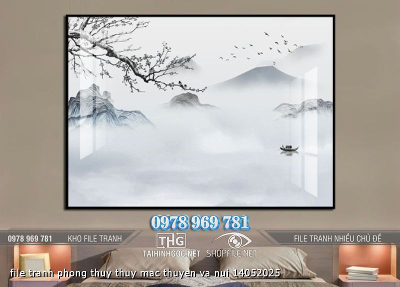 file tranh phong thuy thuy mac thuyen va nui 14052025