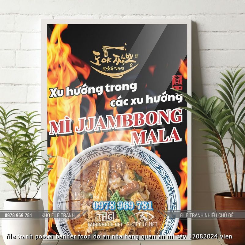 file tranh poster banner food do an nha hang quan an mi cay 17082024 vien