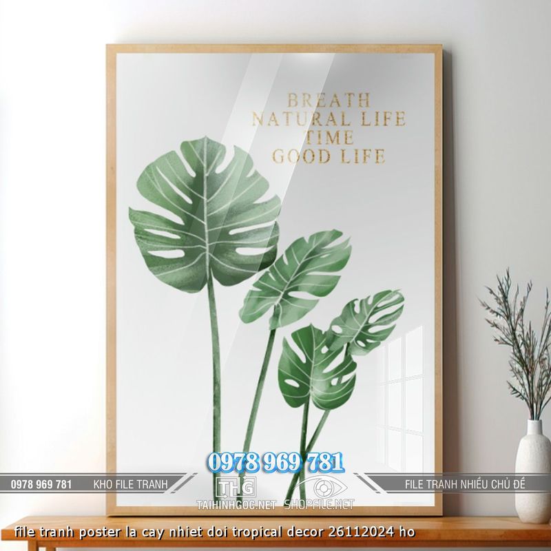 file tranh poster la cay nhiet doi tropical decor 26112024 ho