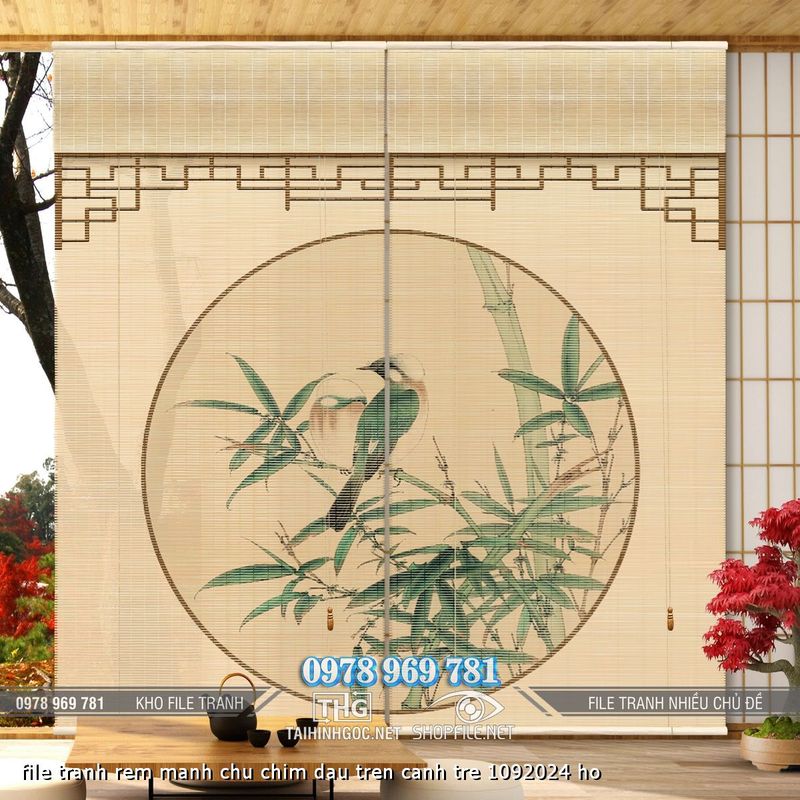 file tranh rem manh chu chim dau tren canh tre 1092024 ho