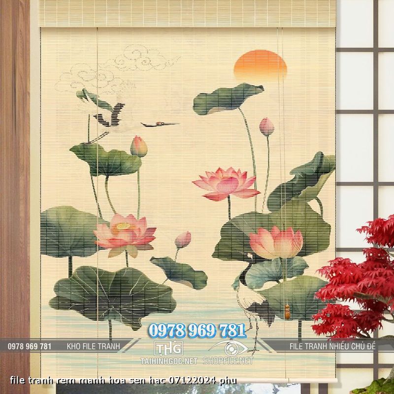 file tranh rem manh hoa sen hac 07122024 phu