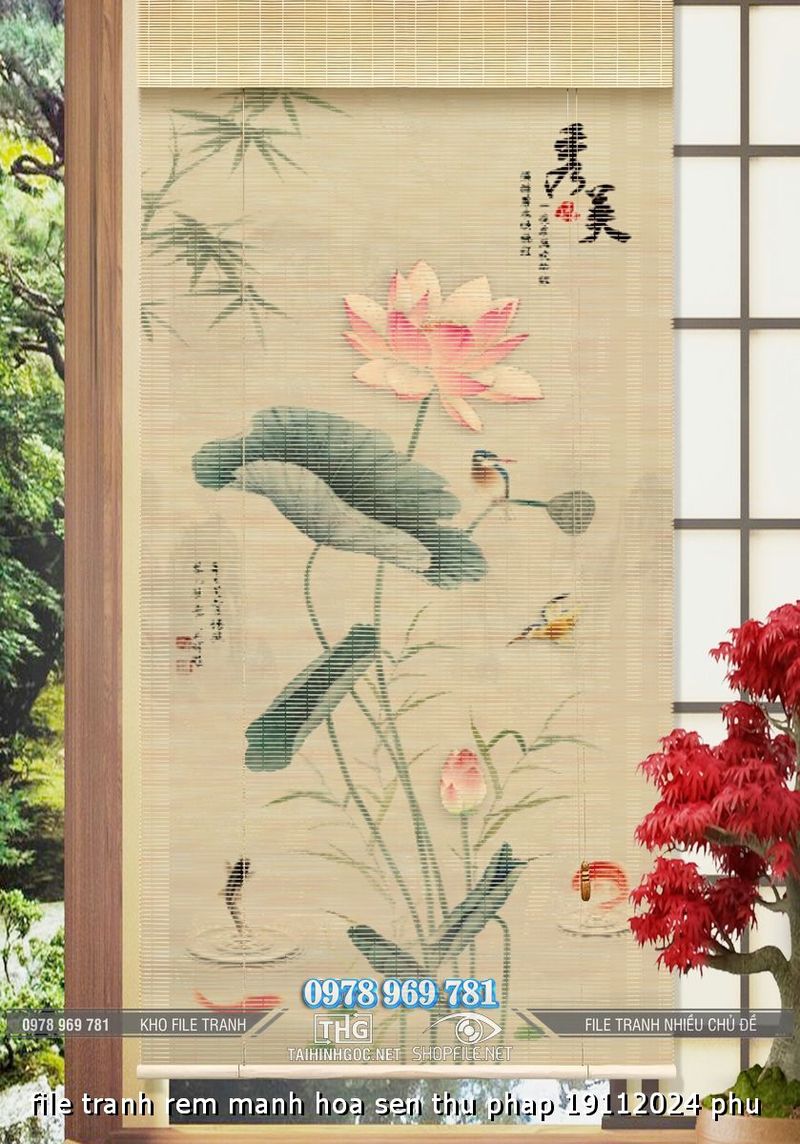 file tranh rem manh hoa sen thu phap 19112024 phu