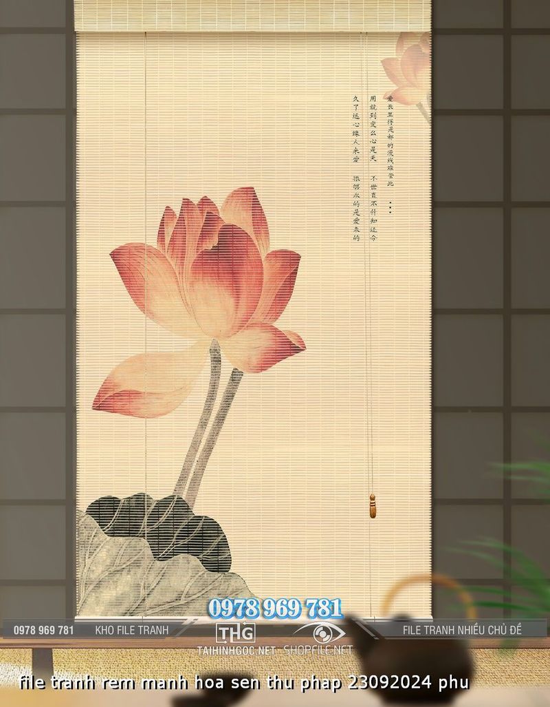 file tranh rem manh hoa sen thu phap 23092024 phu