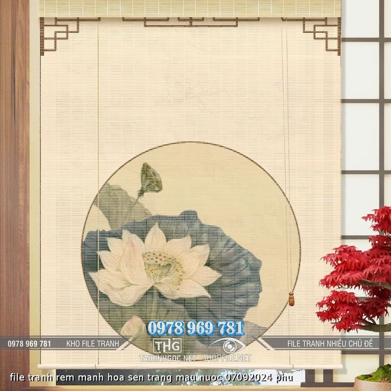 file tranh rem manh hoa sen trang mau nuoc 07092024 phu
