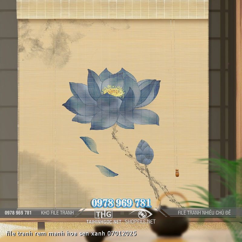 file tranh rem manh hoa sen xanh 07012025