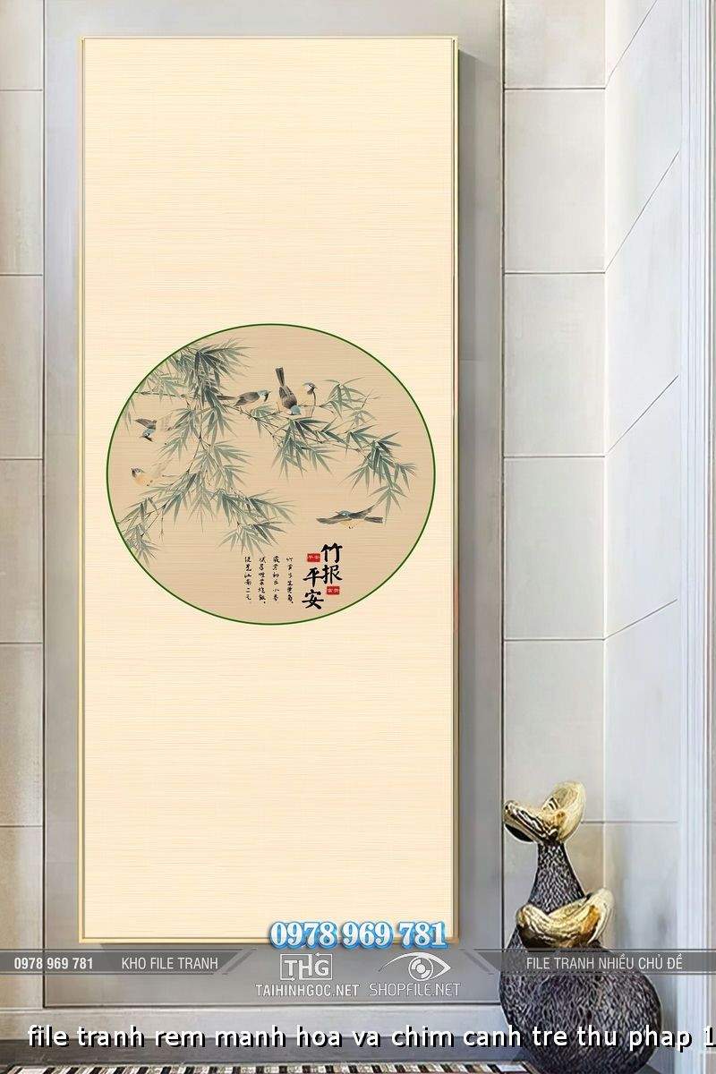 file tranh rem manh hoa va chim canh tre thu phap 18102024 phu