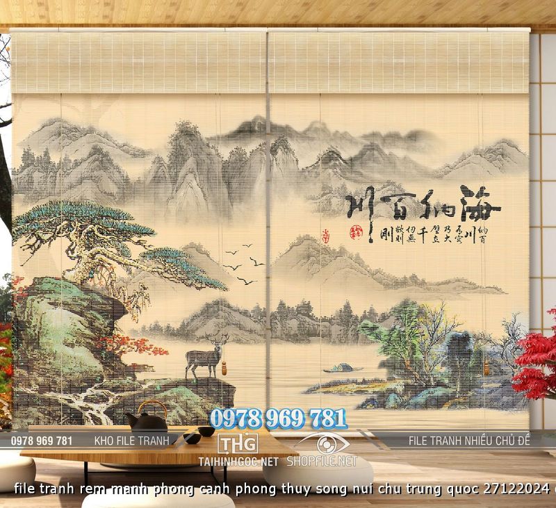 file tranh rem manh phong canh phong thuy song nui chu trung quoc 27122024 dat