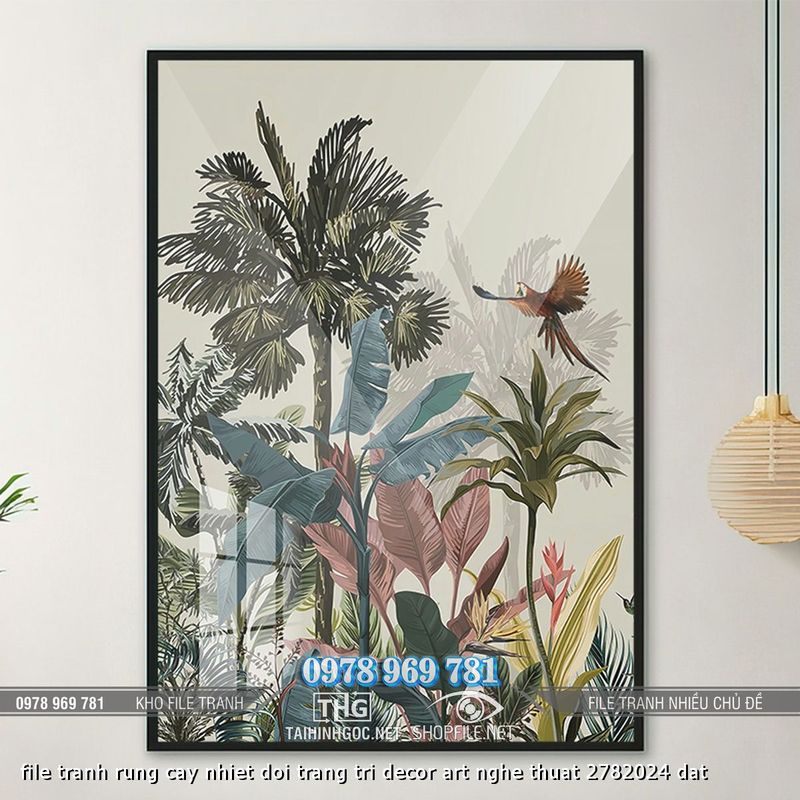 file tranh rung cay nhiet doi trang tri decor art nghe thuat 2782024 dat