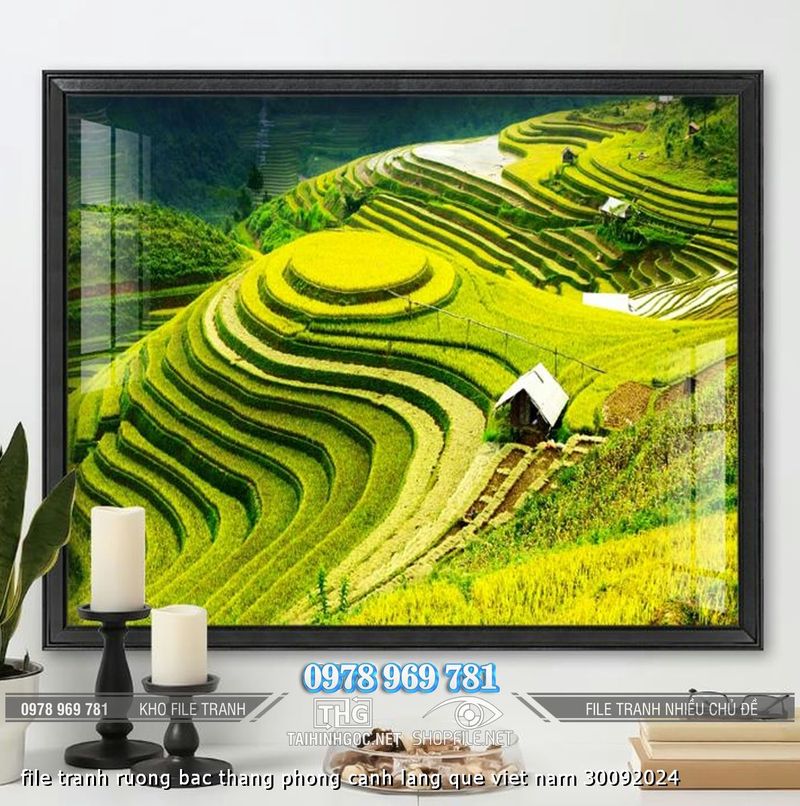 file tranh ruong bac thang phong canh lang que viet nam 30092024