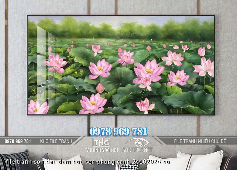 file tranh son dau dam hoa sen phong canh 24102024 ho