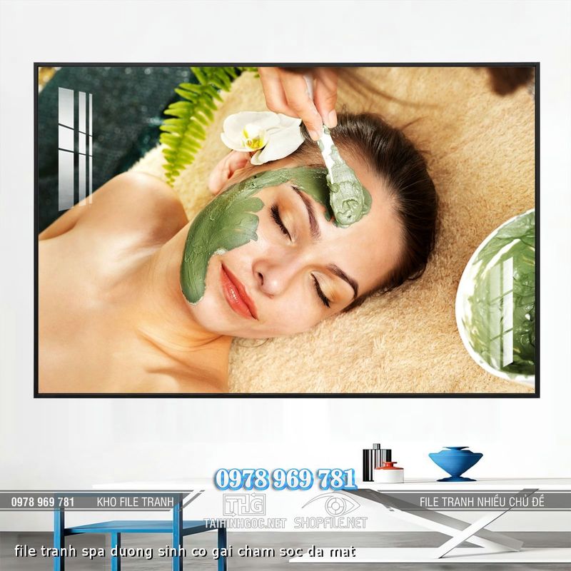 file tranh spa duong sinh co gai cham soc da mat