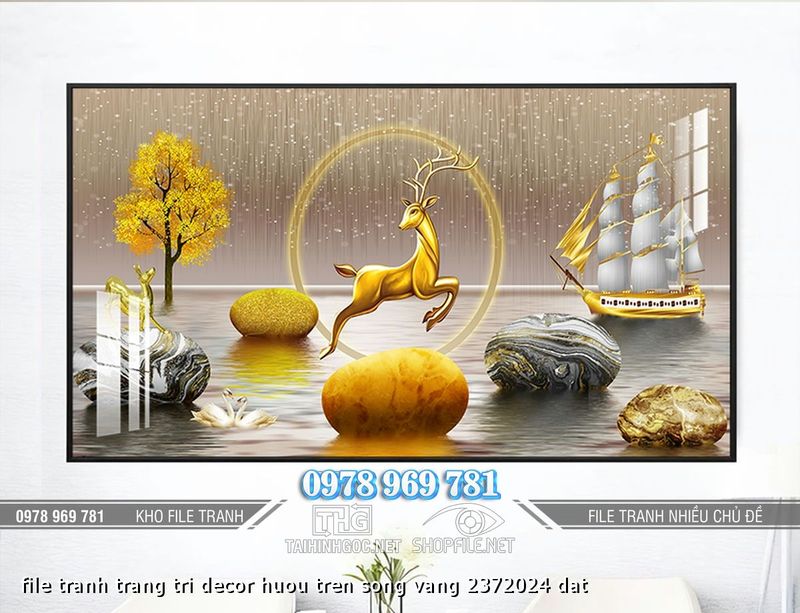 file tranh trang tri decor huou tren song vang 2372024 dat