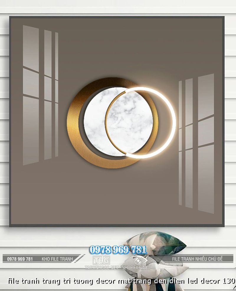 file tranh trang tri tuong decor mat trang den dien led decor 13072024 hanh
