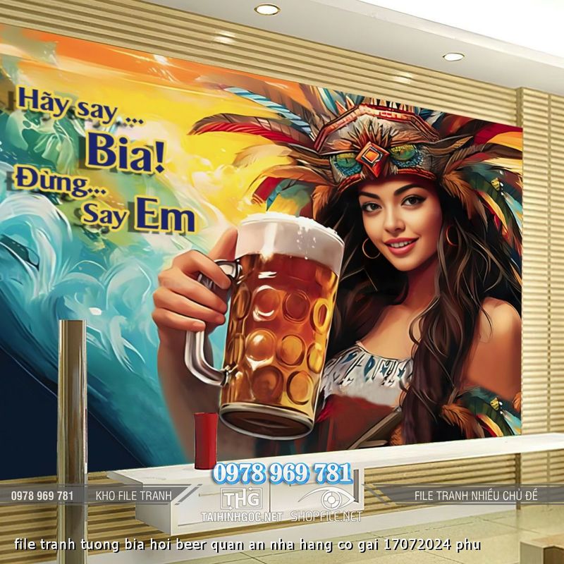 file tranh tuong bia hoi beer quan an nha hang co gai 17072024 phu