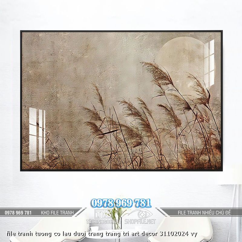 file tranh tuong co lau duoi trang trang tri art decor 31102024 vy