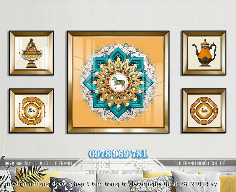 file tranh tuong decor ghep 5 tam trang tri decor nghe thuat 28122024 vy