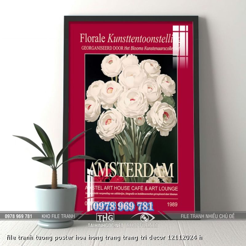 file tranh tuong poster hoa hong trang trang tri decor 12112024 h