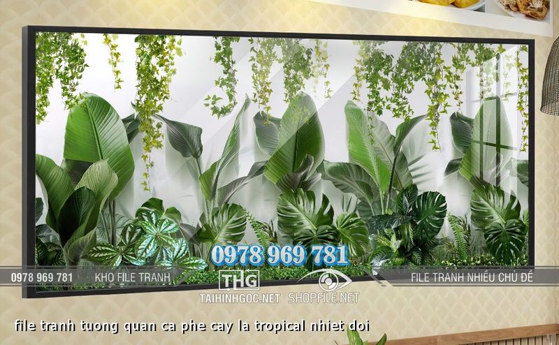 file tranh tuong quan ca phe cay la tropical nhiet doi