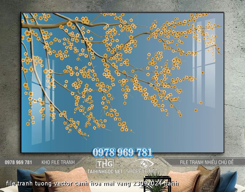 file tranh tuong vector canh hoa mai vang 23092024 hanh