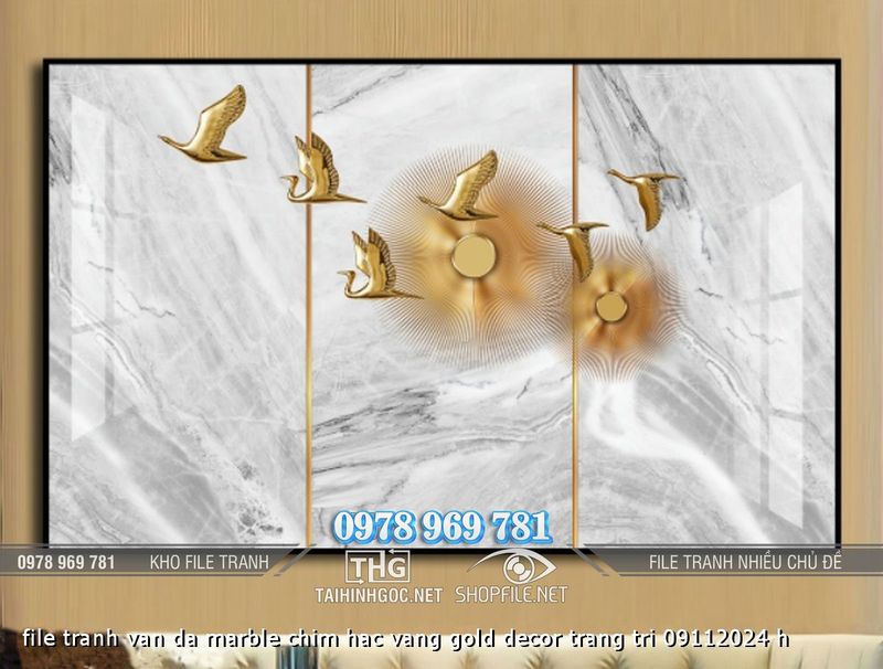file tranh van da marble chim hac vang gold decor trang tri 09112024 h