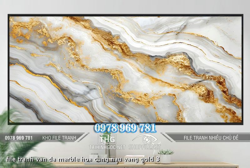 file tranh van da marble hoa cung nau vang gold 3