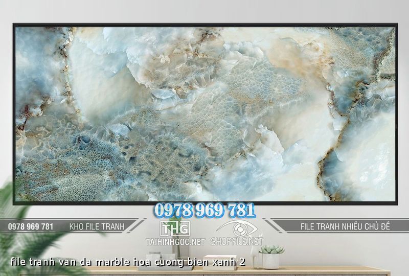 file tranh van da marble hoa cuong bien xanh 2