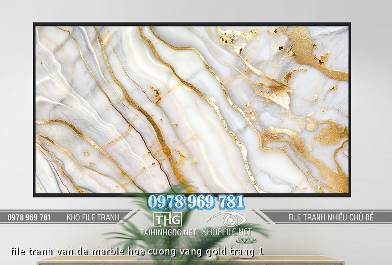 file tranh van da marble hoa cuong vang gold trang 1