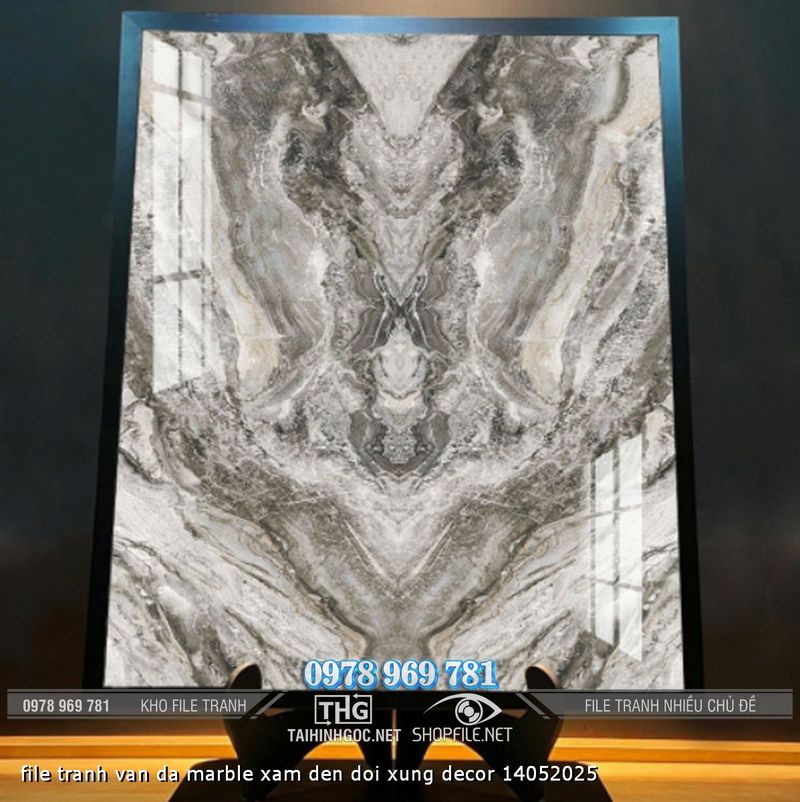 file tranh van da marble xam den doi xung decor 14052025