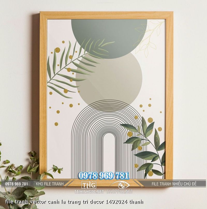 file tranh vector canh la trang tri decor 1492024 thanh