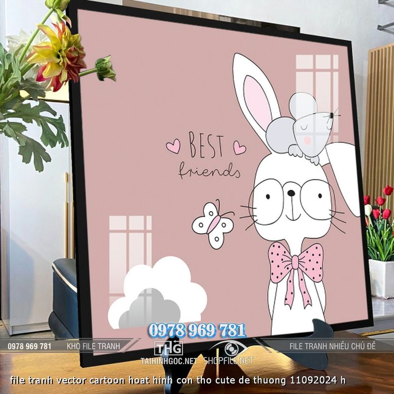 file tranh vector cartoon hoat hinh con tho cute de thuong 11092024 h