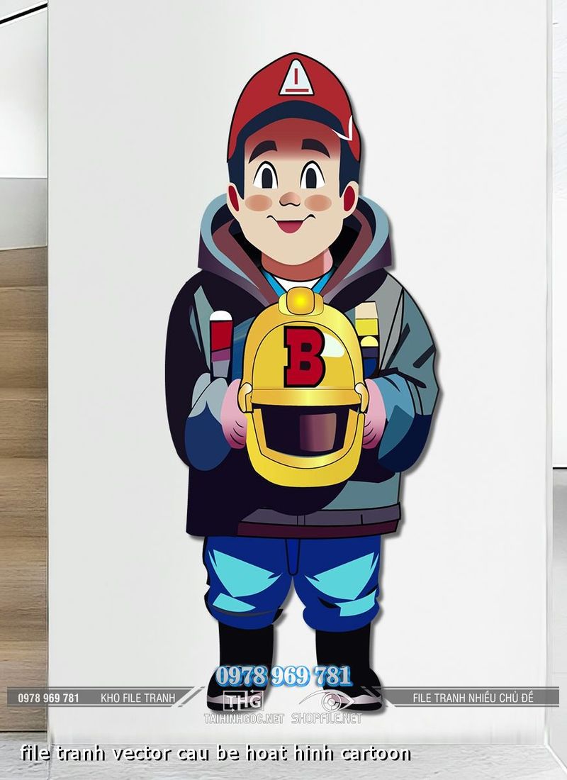 file tranh vector cau be hoat hinh cartoon