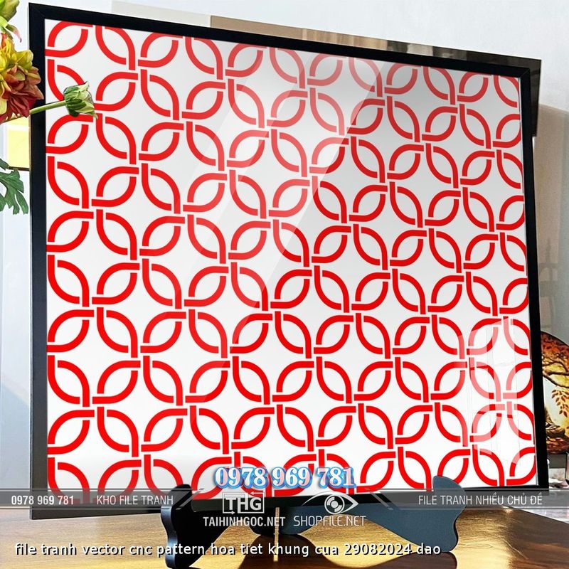 file tranh vector cnc pattern hoa tiet khung cua 29082024 dao