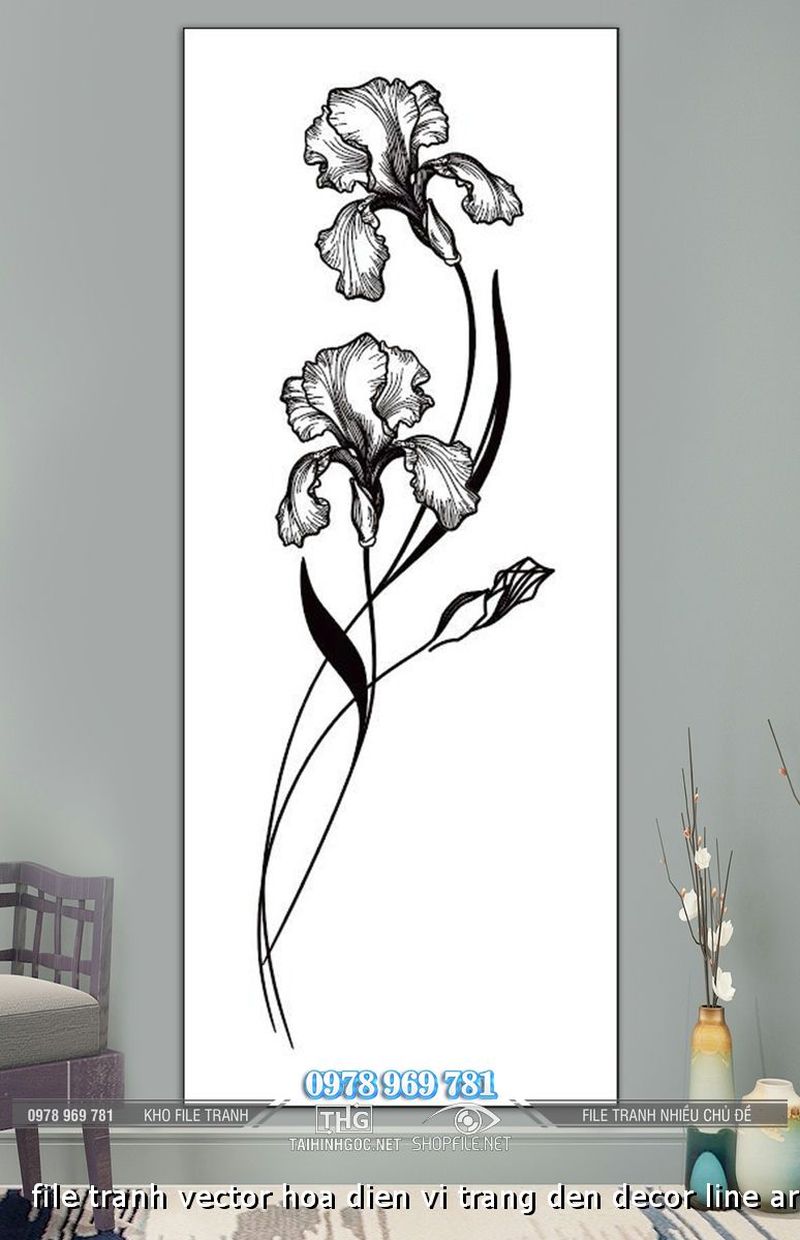 file tranh vector hoa dien vi trang den decor line art 05112024 vy
