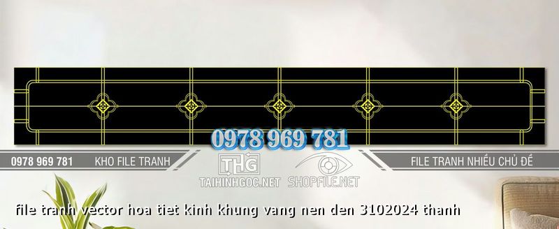 file tranh vector hoa tiet kinh khung vang nen den 3102024 thanh