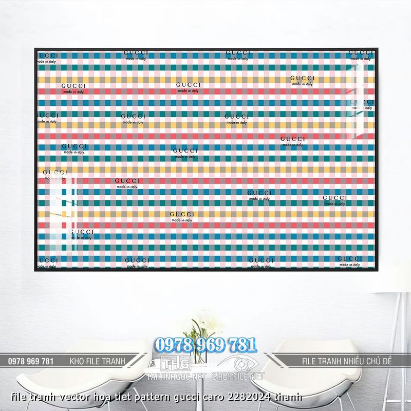 file tranh vector hoa tiet pattern gucci caro 2282024 thanh