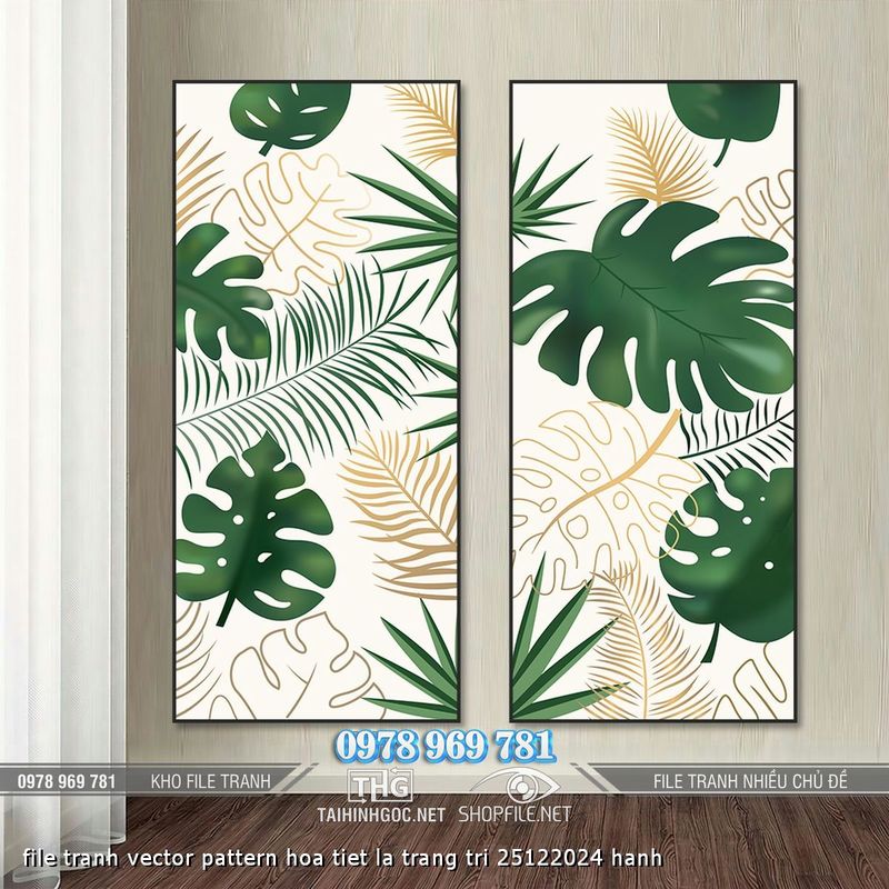 file tranh vector pattern hoa tiet la trang tri 25122024 hanh