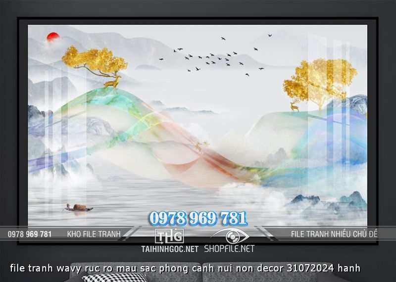 file tranh wavy ruc ro mau sac phong canh nui non decor 31072024 hanh