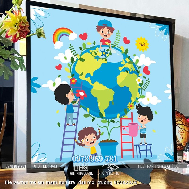 file vector tre em mam non trai dat moi truong 05082024