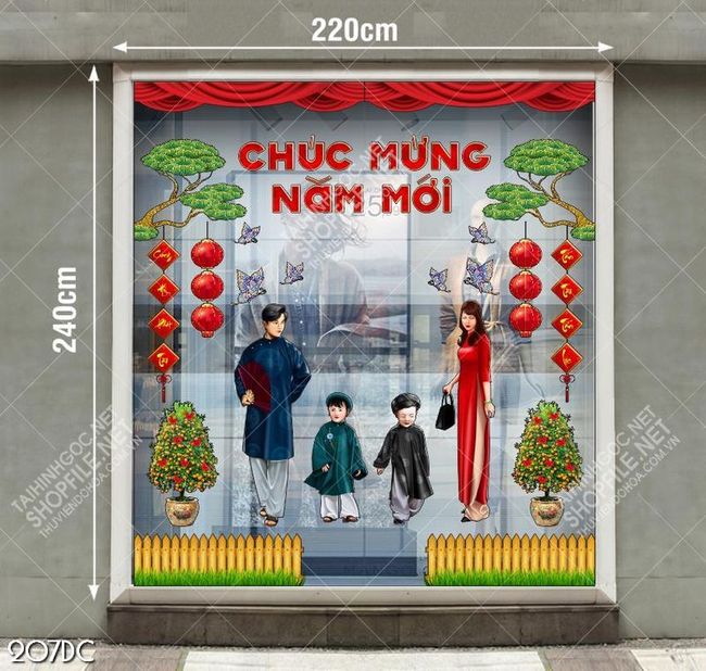 Vector gia đình cùng nhau du xuân