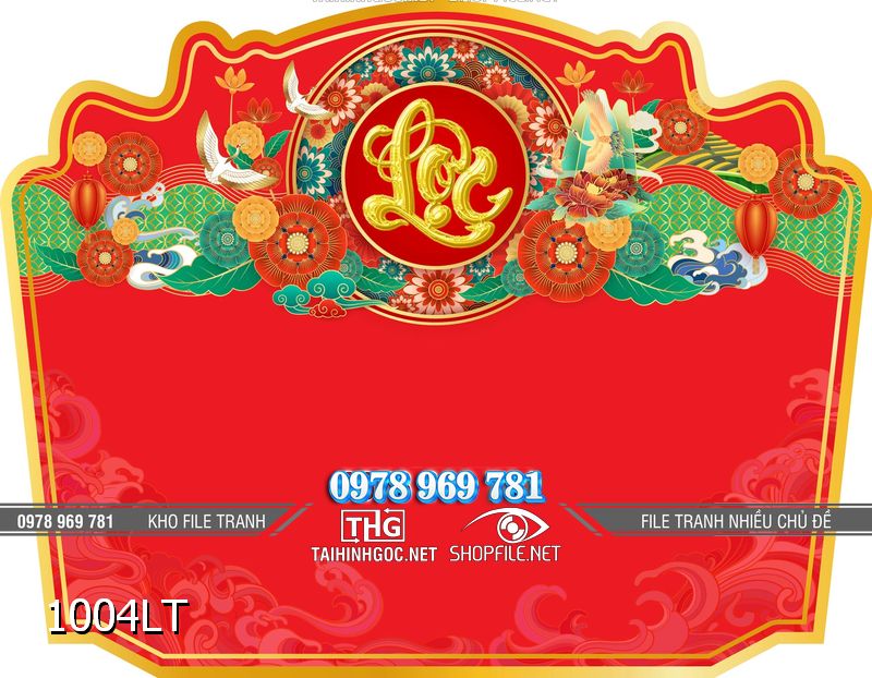 File lịch Tết tài lộc chữ lộc tết nguyên đán 1004LT