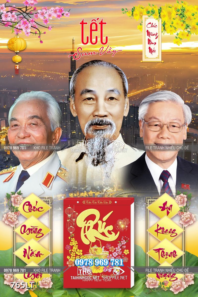 File lịch tết ba vị lãnh tụ vỹ đại của đất nước