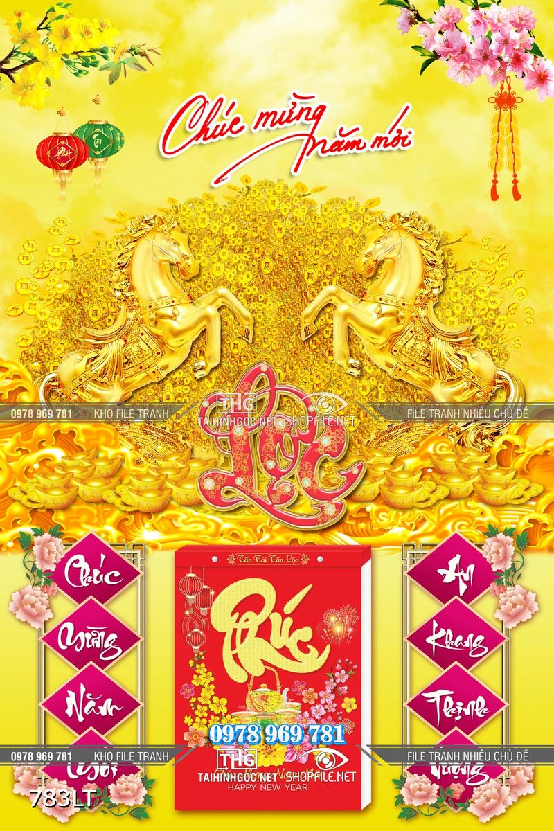 File lịch song mã chúc mừng năm mới