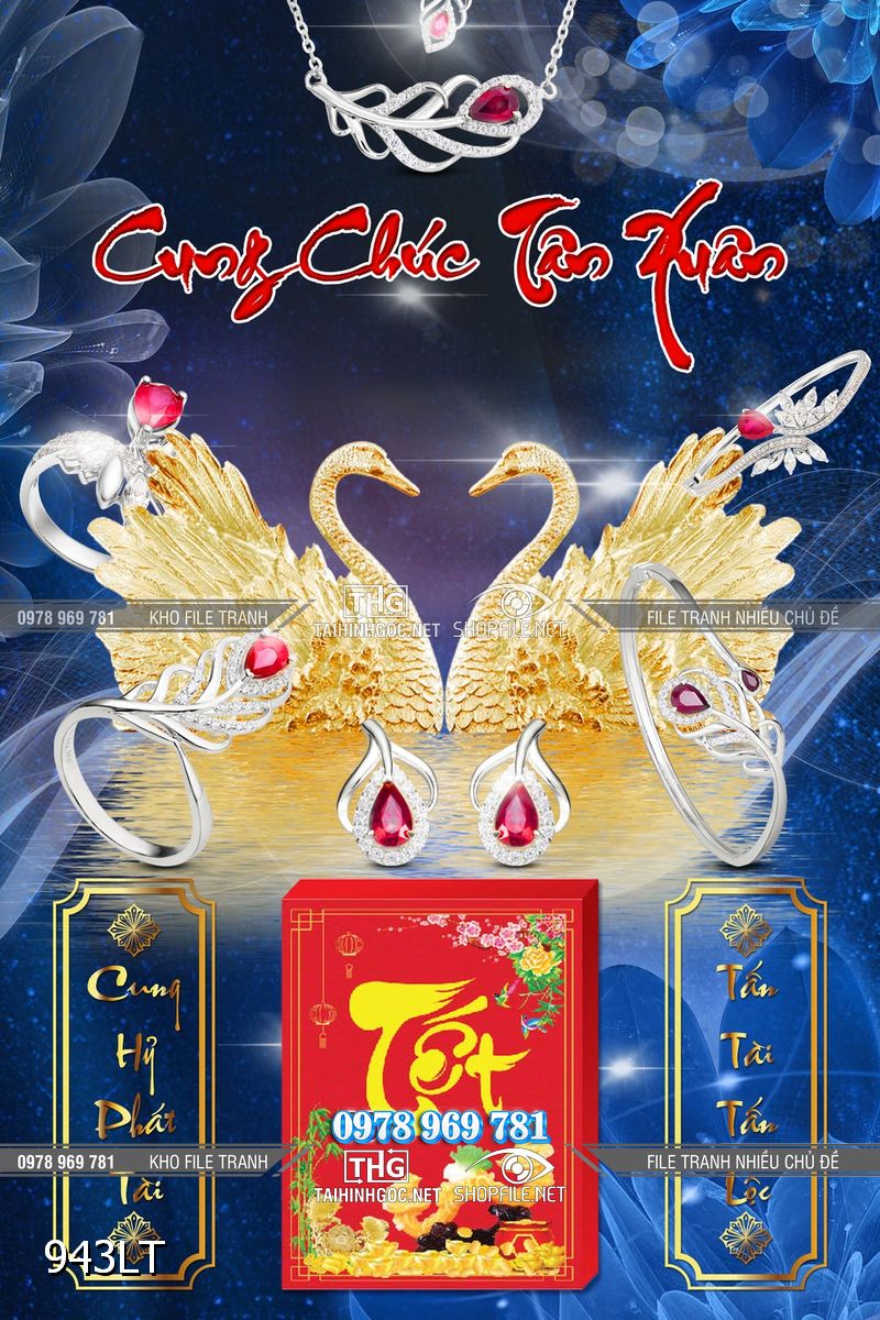File lịch Tết trang sức đá quý 943LT