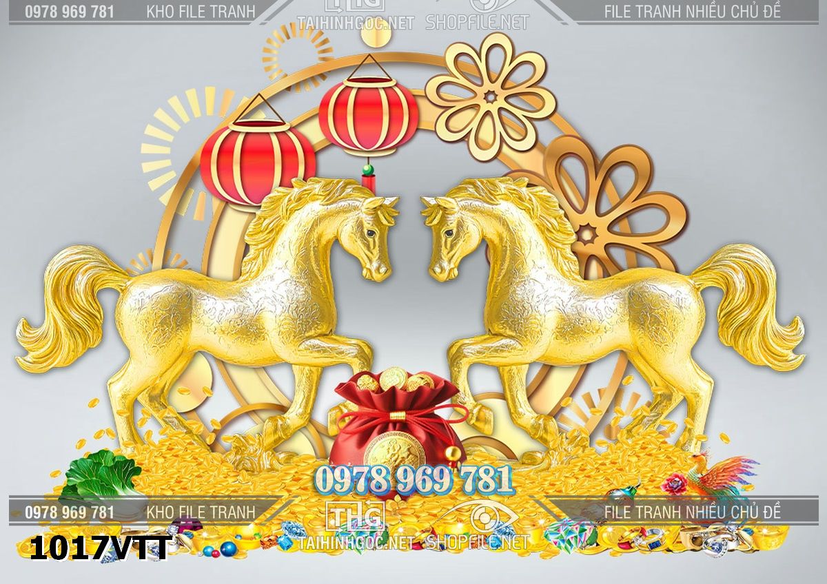 File con ngựa trang trí tết bính ngọ 1017VTT