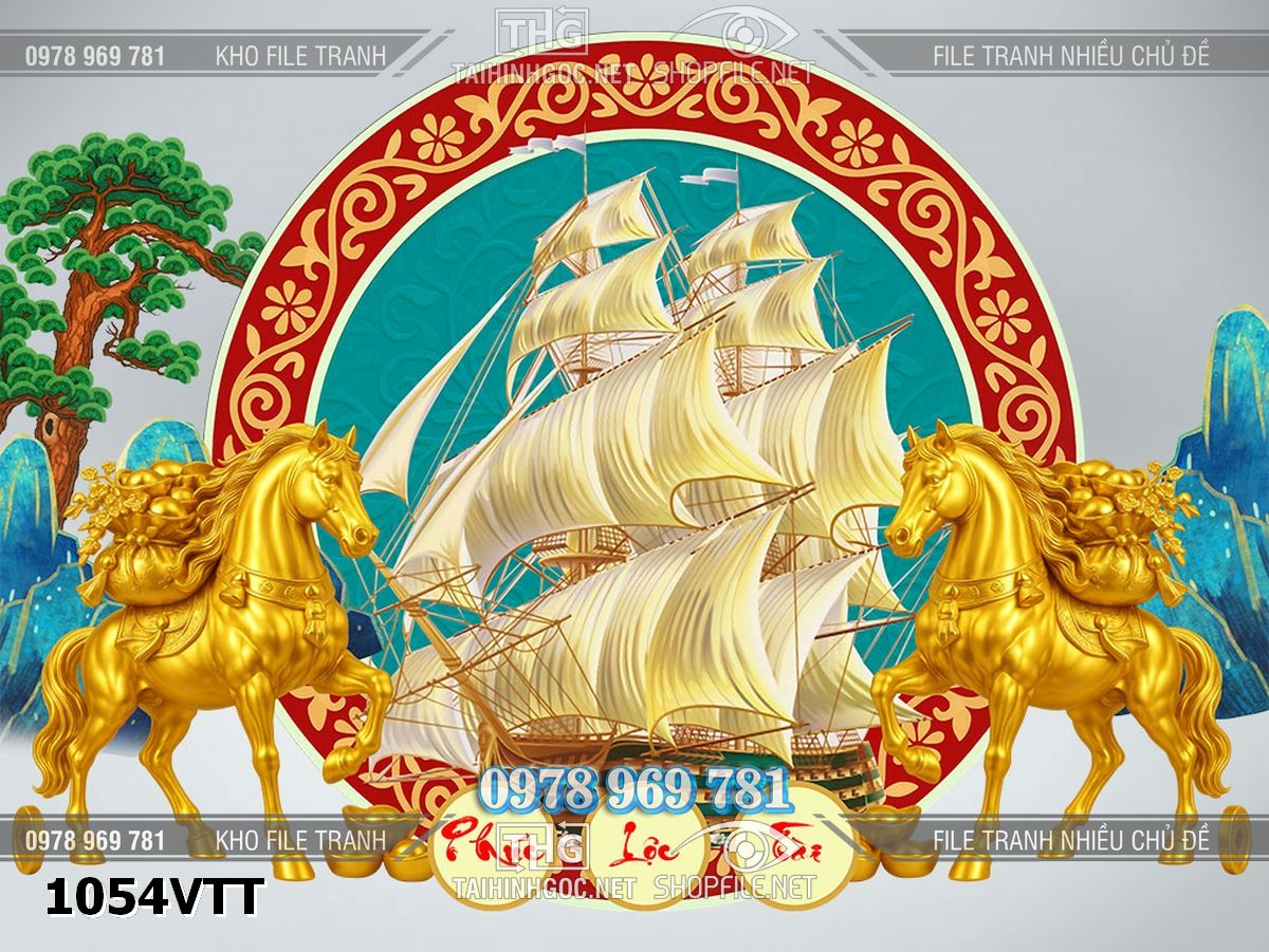 File thuận buồm xuôi gió thuyền vàng con ngựa bính ngọ 1054VTT